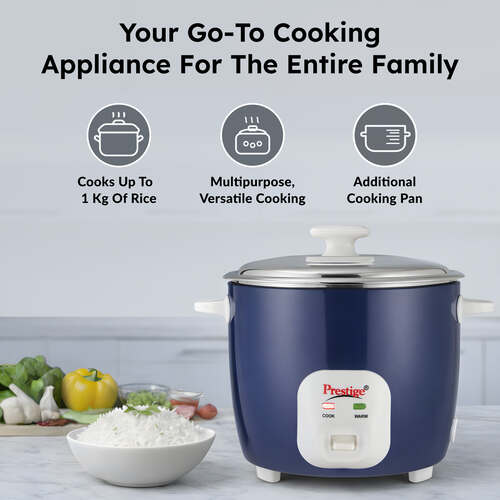 Prestige Electric Rice Cooker - Cute 1.8-2 SS (1.8 L Open Type, with Stainless Steel Cooking Pan - 2 Unit)