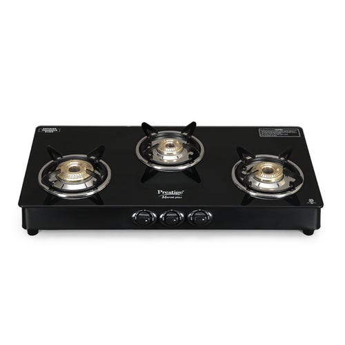 Prestige Marvel Plus Glass Top Gas Stove 3 Burners