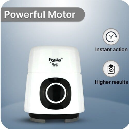 Prestige Atlas 500 W Juicer Mixer Grinder (Atlas Flash | 3 Jars | with Flow Breaker Design | White, Black)