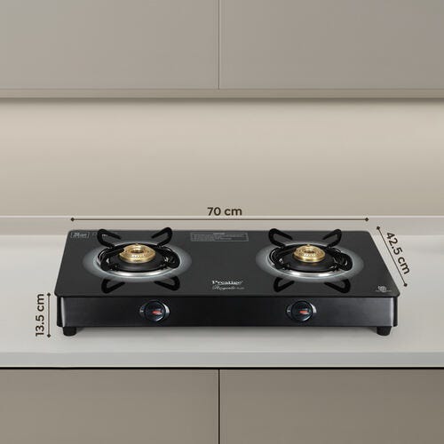 Prestige Royale Plus GT 02 Toughened Black Glass Top