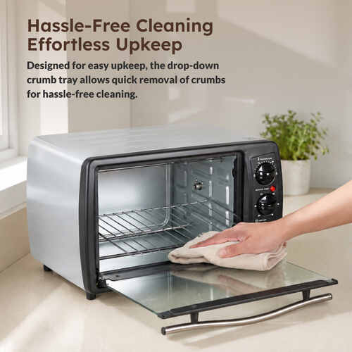 Prestige Oven-Toaster-Griller POTG 19 PCR - 19 L 1500 Watts (Black) | Temperature Control