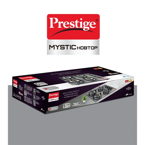 Prestige Mystic Toughened Glass-Top Hobtop (4 Burners) - PHTM 04
