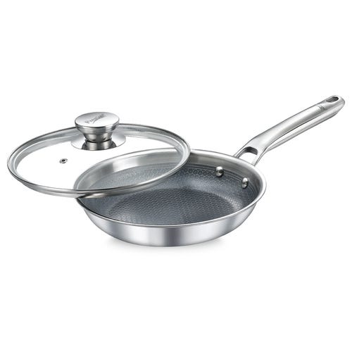 Prestige TRIPLY HexaMagic Ceramic Fry Pan | Durable Honeycomb Structure | PFOA & PFAS free | Healthy Eating | Gas & Induction Compatible | 15Y Product & 3Y Coating Warranty| ISI Certified
