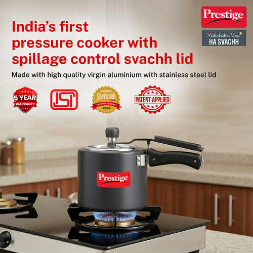 PRESTIGE NAKSHATRA DUO PLUS SVACHH HARD ANODISED ALUMINIUM PRESSURE COOKER 3.0 L