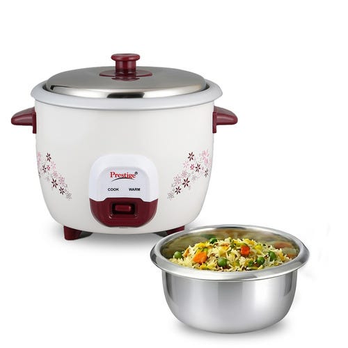 Prestige Delight Electric Rice Cooker - PRWO- Red (1.5L Open Type)