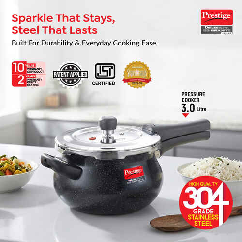 Prestige Deluxe Alpha Stainless Steel Pressure Cooker 3.0 L