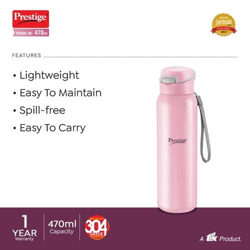 Prestige PSWBC 06 Stainless Steel Vacuum Bottle, 0.47 ml