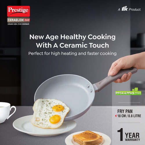 Prestige Ceraglide Duo Ceramic Coating Non Stick Aluminium Cookware Fry Pan