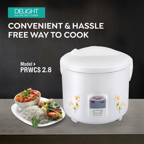 Prestige Delight Electric Rice Cooker - PRWCS 2.8 (2.8L Closed Type)