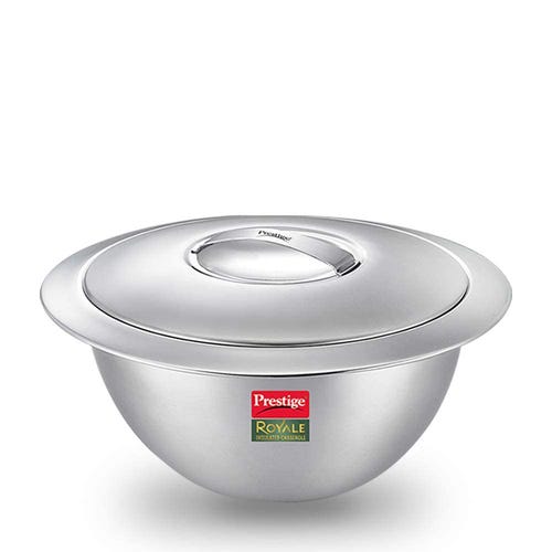 Prestige Royale Stainless Steel Insulated Casserole, 3 Litre, 28.5 cm - Silver