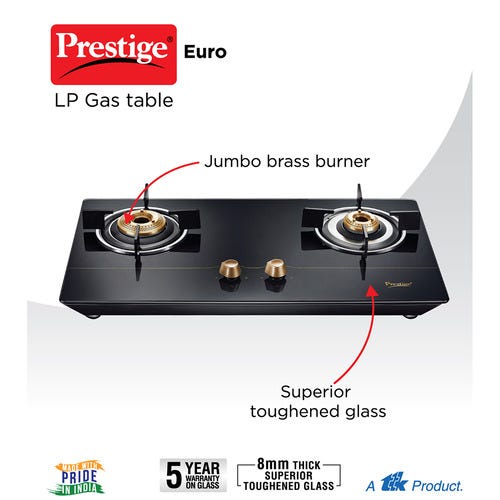 Prestige Euro L.P. Glass Top Gas Stove