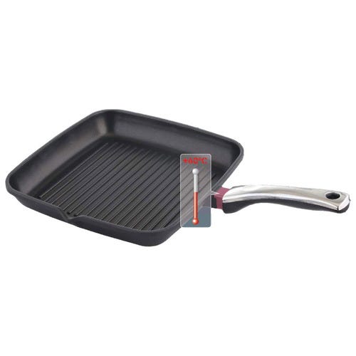 Prestige Die Cast Plus Alumunium Square Grill Pan, Black