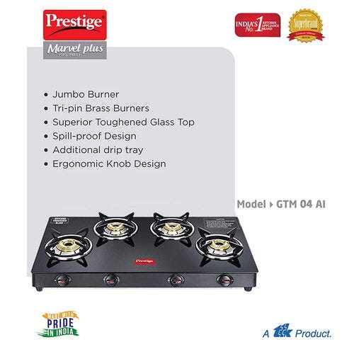 Prestige Marvel Plus Toughened Glass Top Gas Stove