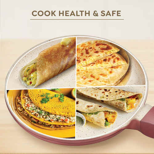 Prestige Omega Die-Cast Non-Stick Omni Tawa | 3-Layer Coating | Die-Cast Body | Metal Spoon Friendly | Heavy Base