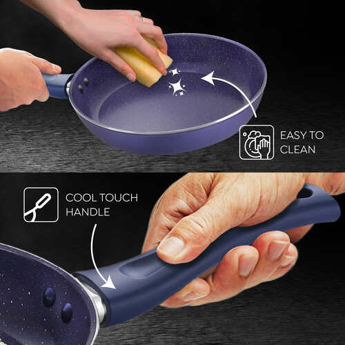 Prestige Ceraglide Ceramic Coated 28 cm Non-Stick Fry Pan | Consumes Less Oil | Preferred For High Heating & Even Heating | Stain-Resistant | Gas & Induction Compatible | No Harmful Chemicals