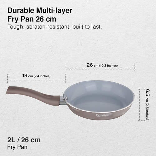 Prestige Ceraglide Duo Ceramic Coating Non Stick Aluminium Cookware Fry Pan Dia 26 cm (2.0 Litre)