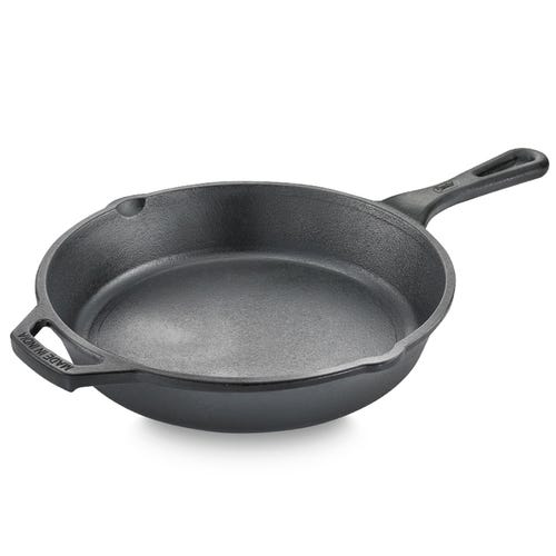 Prestige Cast Iron Scratch Resistant Round Base Fry Pan, (Black)