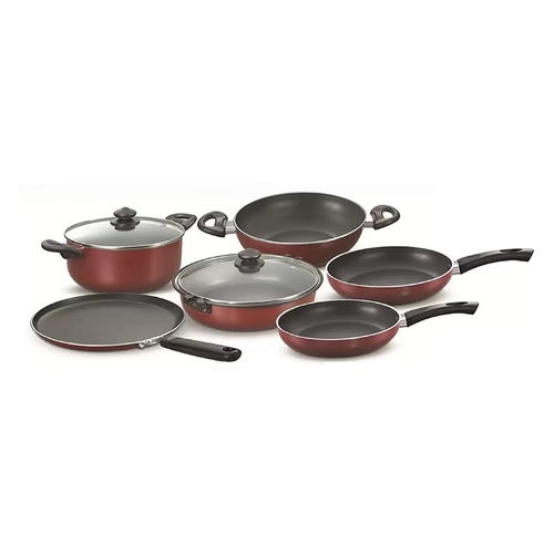 Prestige Omega Deluxe Granite Aluminium Non Stick Kitchen Set, 6-PCS In Box (Super Pack)