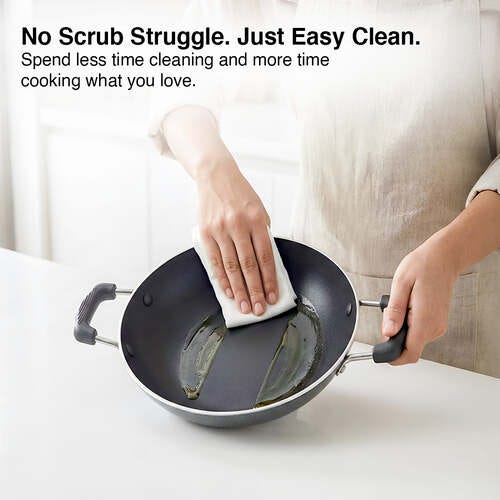 Prestige Omega Select Plus Non-stick Appachatty with Stainless Steel Lid, 20cm (Black)
