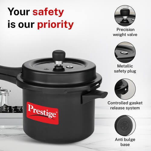 Prestige Popular Svachh Hard Anodised Pressure Cooker 5.0 L