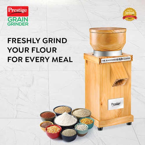 Prestige PGG 01 180 Watts Wood Finish Grain Grinder (Brown)