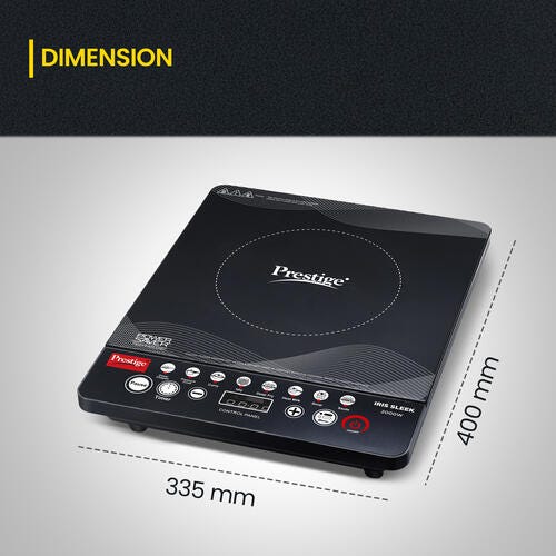 Prestige Iris Sleek 2000 Watts Induction Cooktop-Individual Touch Buttons| 4KV Surge Protection | 8 Preset Indian Menu Options & Timer | Automatic Voltage Regulator | 1Y Warranty | Black|BIS Certified