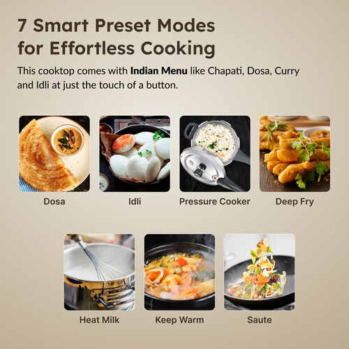 Prestige 2000 W Induction Cooktop Touch Panel (Black, Red, Atlas 2.0)