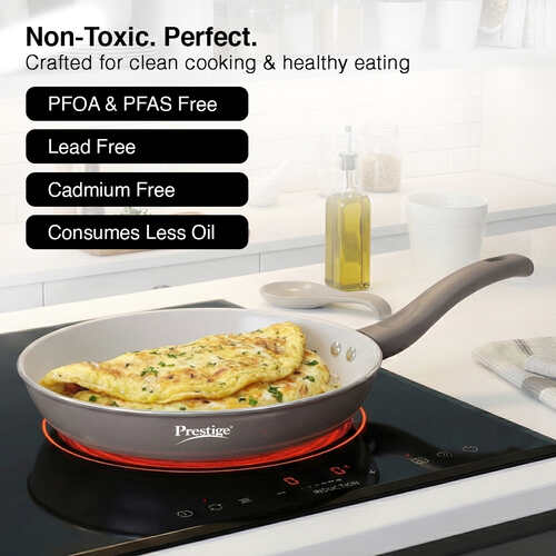 Prestige Ceraglide Duo Ceramic Coating Non Stick Aluminium Cookware Fry Pan Dia 28 cm (2.3 Litre)