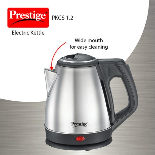 Prestige PKCS Stainless Steel Electric Kettle 1350W, 1.2L (Silver)
