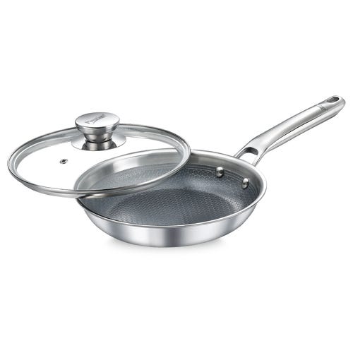 Prestige TRIPLY HexaMagic Ceramic Fry Pan | Durable Honeycomb Structure | PFOA & PFAS free | Healthy Eating | Gas & Induction Compatible | 15Y Product & 3Y Coating Warranty| ISI Certified