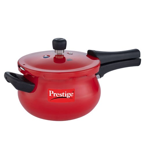 Prestige Deluxe Plus Aluminium Outer Lid Pressure Handi, Red