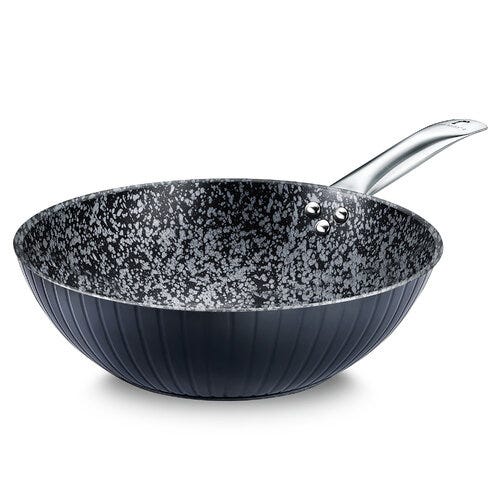 Prestige Durastone Hard Anodised 6 Layer Non-Stick Wok (Black)