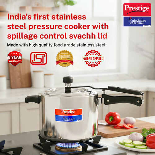 Prestige Nakshatra Essential Svachh Stainless Steel Pressure Cooker 5.0 L