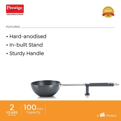 Prestige Hard Anodised Cookware Tadka Pan, (Black)