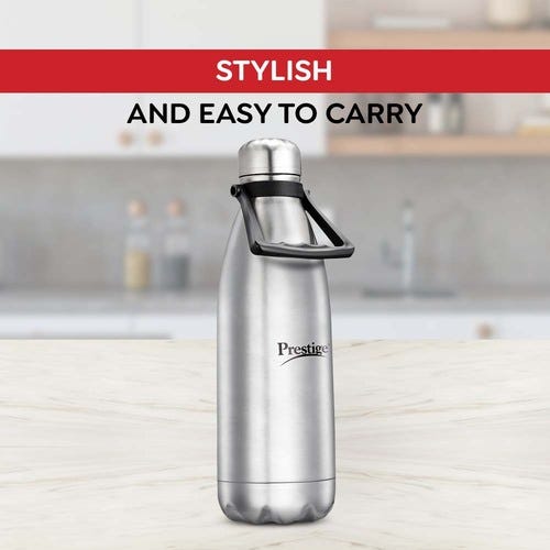 Prestige CleanHome Thermopro PWSL Stainless Steel Vacuum Water Bottle, 1.8L (Silver)