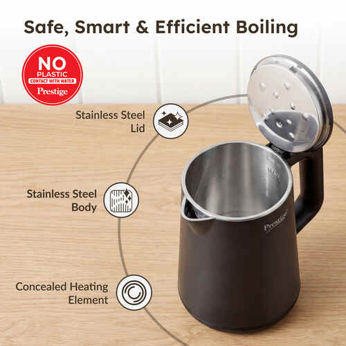 Prestige Digi Kettle 2.0 Litre with 4 Preset Modes| Live Temperature Display| Elegant Cool Touch Design| Auto-Cut Off and Dry Heat Protection| 360 Degree Swivel Base