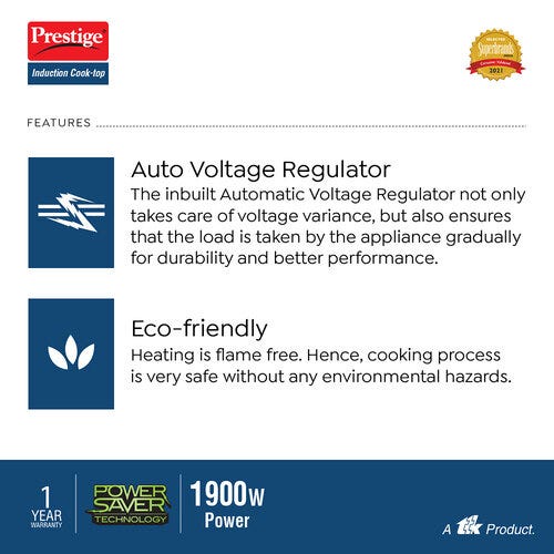 Prestige PIC 23.0 1900 Watts Indian Menu Options Induction Cooktop