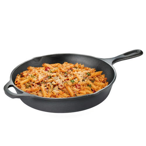 Prestige Cast Iron Fry Pan 20cm/1.5L | Neocast Flo | Non-Stick | Chemical Free | Preseasoned | Sturdy Handle | Healthy Eating | Gas & Induction Compatible | Lifetime Warranty 24 cm