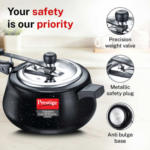 Prestige Nakshatra Cute Stainless Steel Granite Svachh Pressure Cooker 5.0 L