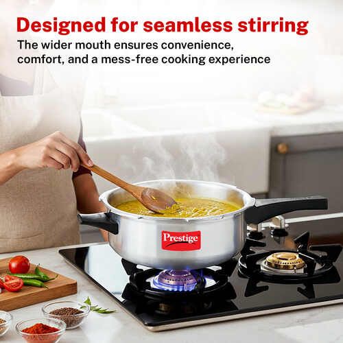 Prestige Popular Virgin Aluminium Pressure Cooker, 2 L (Silver)