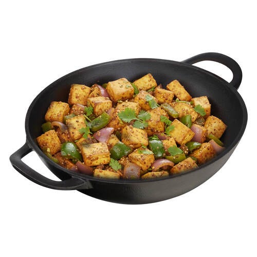 Prestige Cast Iron Scratch Resistant Round Base Kadai, (Black) 26 cm