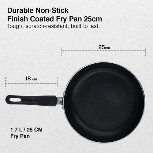Prestige Omega Select Plus Teflon Non-stick Coated Fry Pan 25cm (Black)