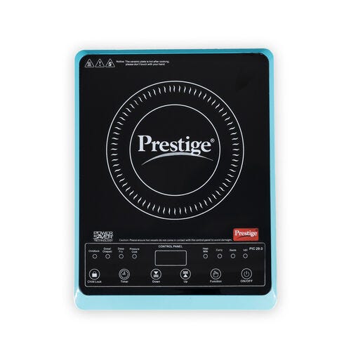 Prestige PIC 29.0 Induction Cooktop 2000 W with Pre-set Indian Menu Options (Blue)