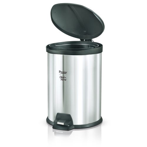 Prestige CleanHome PFBP 12.0 Flip Bin with Lid, 12L (Silver)