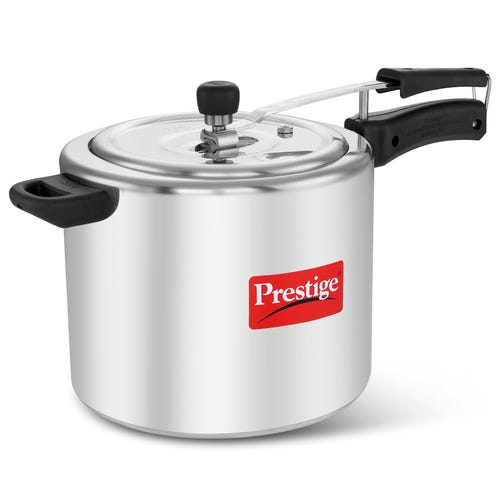 Prestige Nakshatra Plus Svachh Aluminium Inner Lid Pressure Cooker with Unique Deep Lid for Spillage Control, Silver