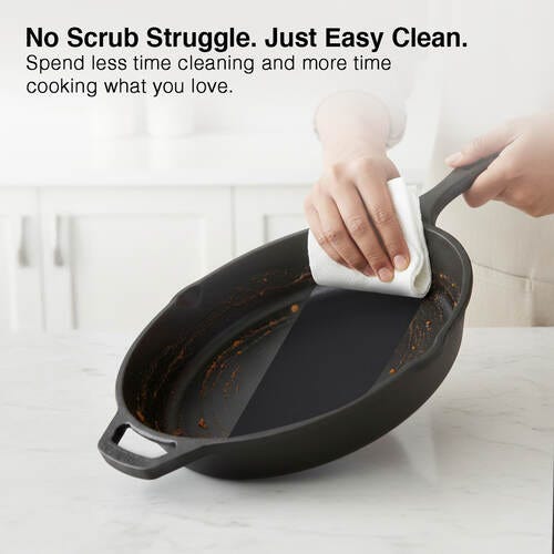 Prestige Cast Iron Scratch Resistant Round Base Fry Pan, 20cm (Black)