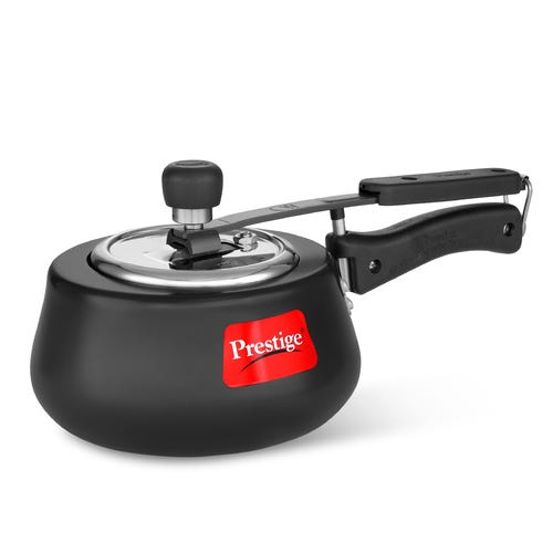 Prestige Nakshatra Cute Duo Svachh Hard Anodised Spillage Control Pressure Cooker (Black)