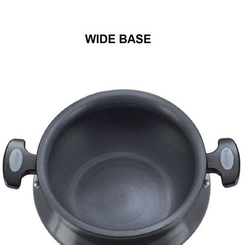Prestige Hard Anodised Plus Hard Anodised Non-stick Handi, Black