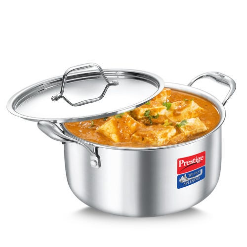 Prestige Tri Ply Splendid Casserole With SS Lid 22 cm