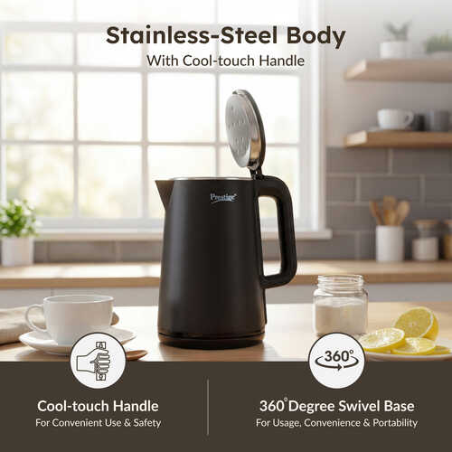 Prestige Digi Kettle 2.0 Litre with 4 Preset Modes| Live Temperature Display| Elegant Cool Touch Design| Auto-Cut Off and Dry Heat Protection| 360 Degree Swivel Base